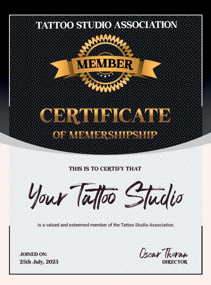 distinguished membership certificate